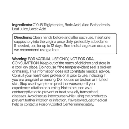 Vetra Boric Acid Vaginal Suppository